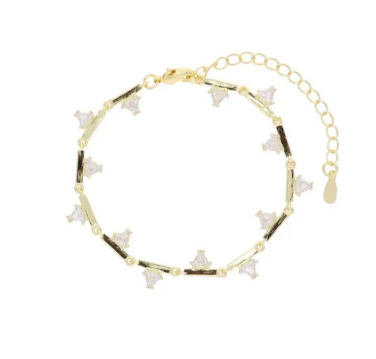 Triangle stones bracelet