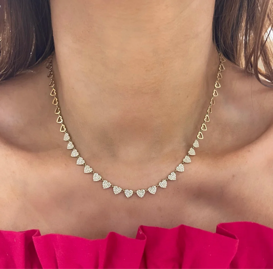 Heart charms necklace