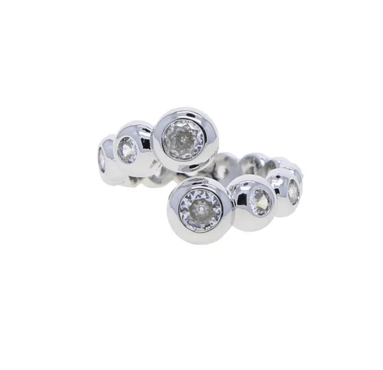 Silver bubbly ring