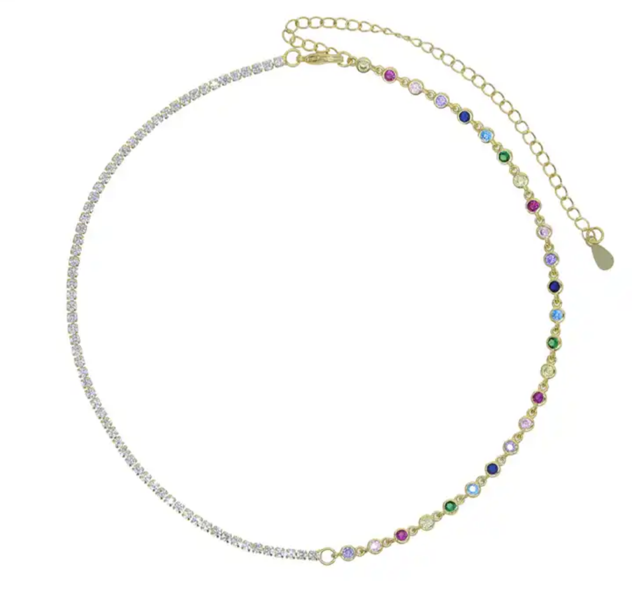 Asymmetrical coloured chocker