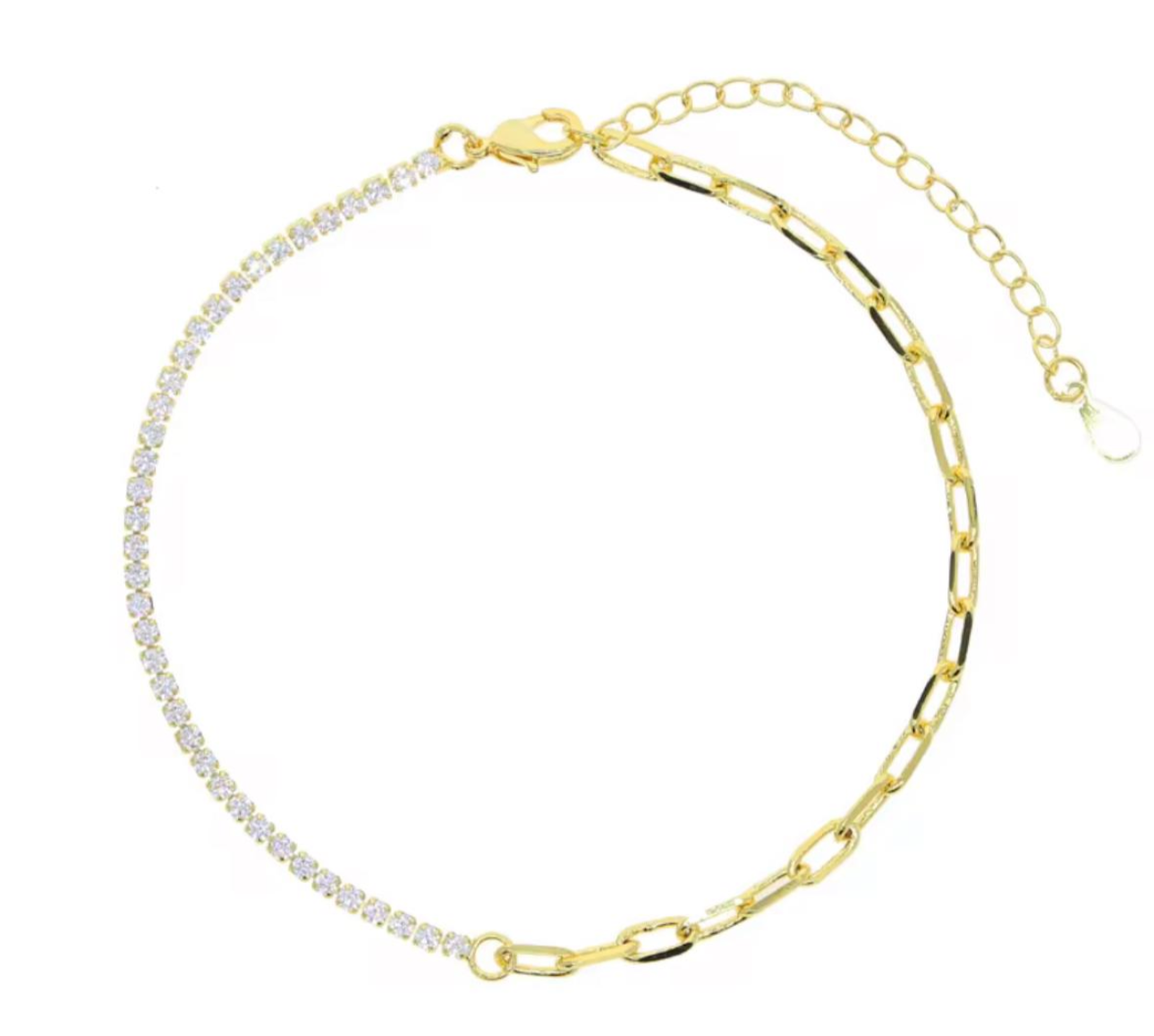 Asymmetrical anklet