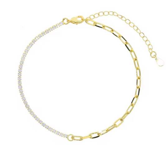 Asymmetrical anklet