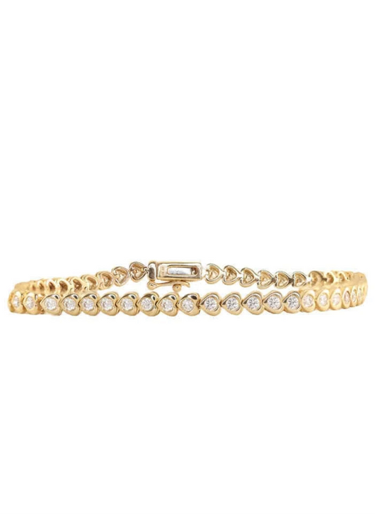 Hearts tennis bracelet