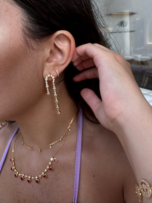 Bubbly dropdown earrings
