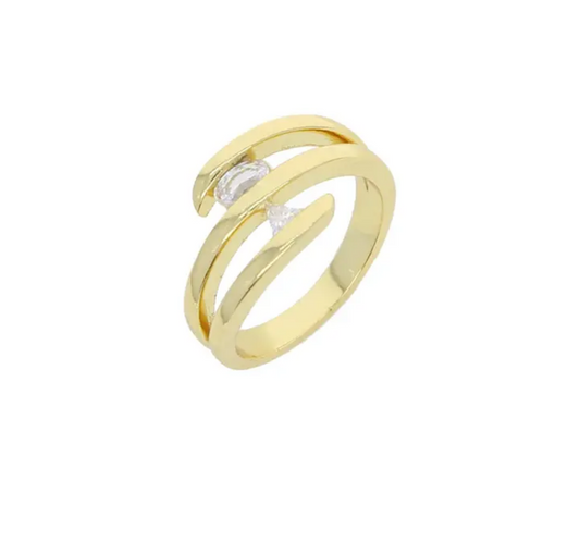 Dual stones ring