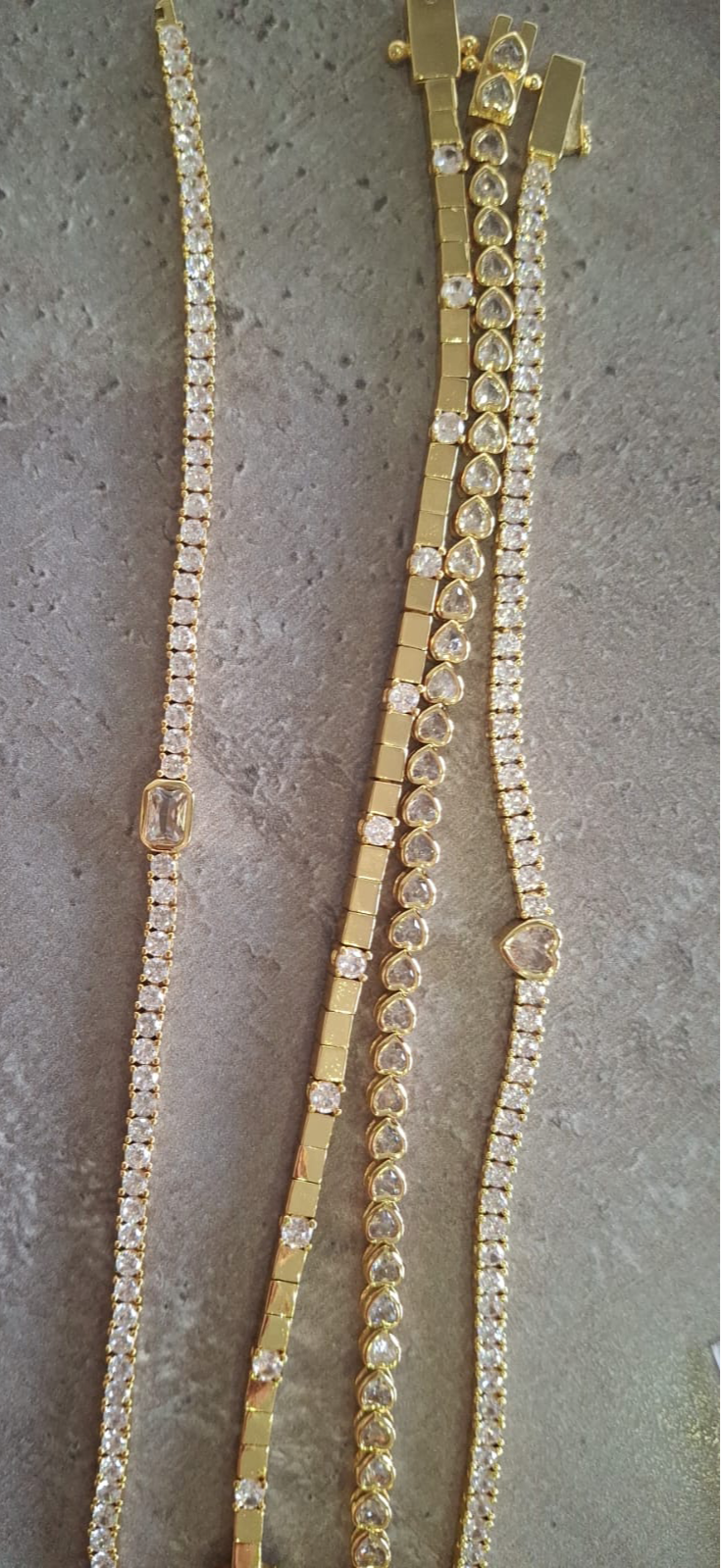 Golden gem tennis bracelet