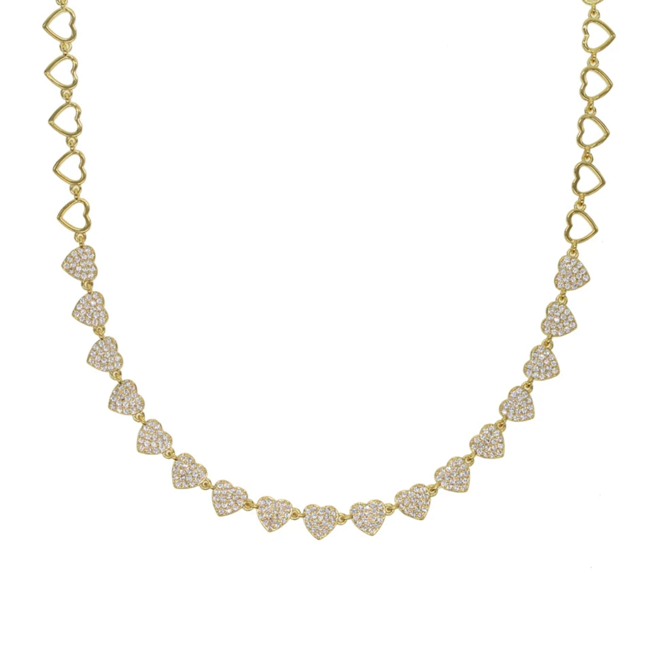 Heart charms necklace