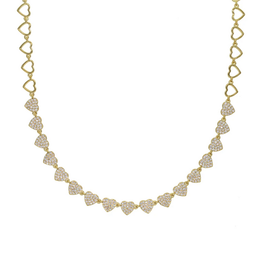 Heart charms necklace