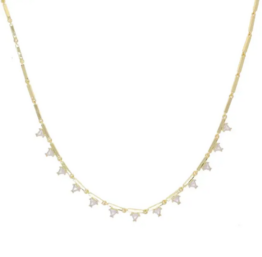 Triangle stones necklace