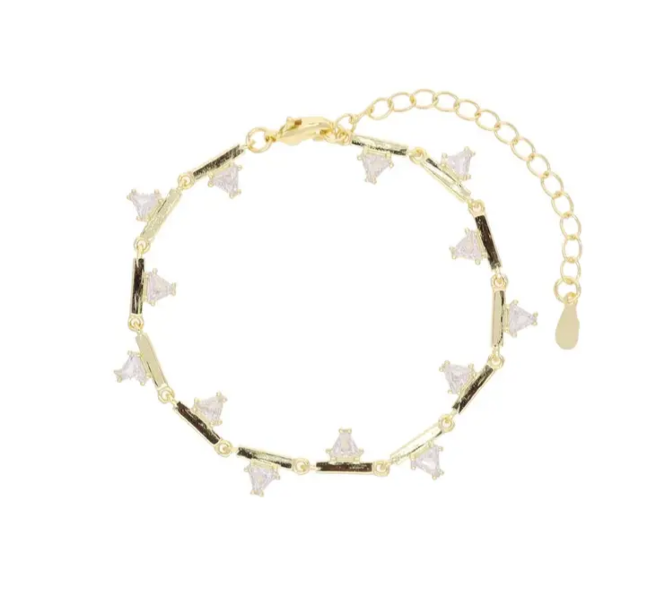 Triangle stones bracelet